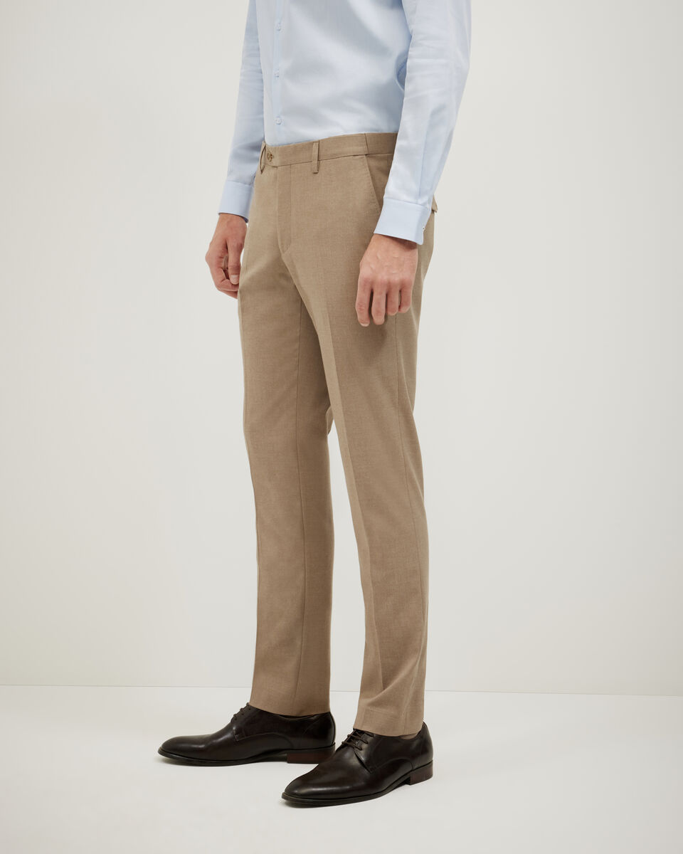 Brushed Marle Tailored Pant, Latte, hi-res
